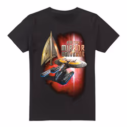 Star Trek Mens Mirror Enterprise T-Shirt - 4XL, Black