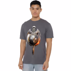 Star Trek Mens Terran Empire T-Shirt - L, Charcoal