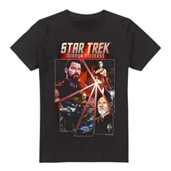 Star Trek Mens Panels T-Shirt - S, Black