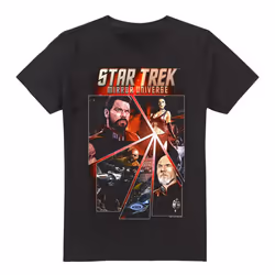 Star Trek Mens Panels T-Shirt - XXL, Black