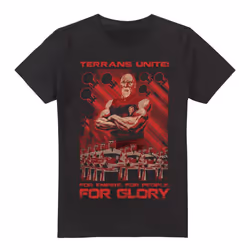 Star Trek Mens Terrans Unite T-Shirt - 3XL, Black