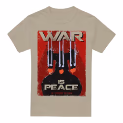 Star Trek Mens War is Peace T-Shirt - XXL, Sand