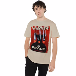 Star Trek Mens War is Peace T-Shirt - XXL, Sand
