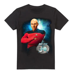 Star Trek Mens 30 Jean-Luc Picard T-Shirt - XL, Black