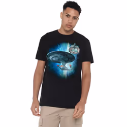 Star Trek Mens Ship 30 T-Shirt - 4XL, Black
