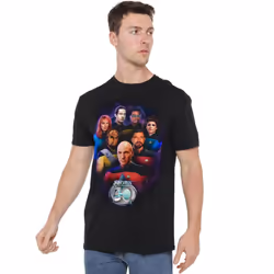 Star Trek Mens 30 Crew T-Shirt - XXL, Black