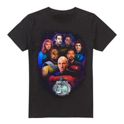 Star Trek Mens 30 Crew T-Shirt - 3XL, Black