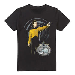 Star Trek Mens 30 Data T-Shirt - XL, Black