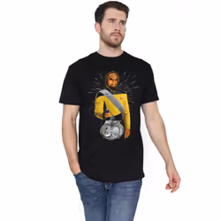 Star Trek Mens 30 Worf T-Shirt - L, Black