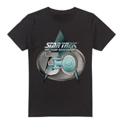 Star Trek Mens The Next Generation 30 Logo T-Shirt - 4XL, Black