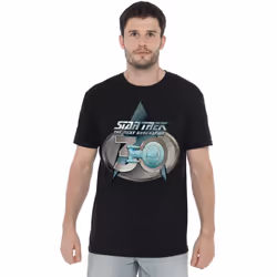 Star Trek Mens The Next Generation 30 Logo T-Shirt - 4XL, Black