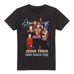 Star Trek Mens DS9 Crew T-Shirt - 5XL, Black