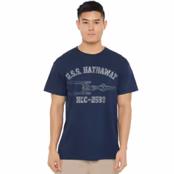 Star Trek Mens Hathaway Athletic T-Shirt - M, Navy