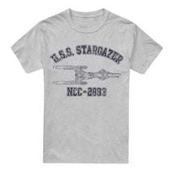 Star Trek Mens Stargazer Athletic T-Shirt - M, Sport Heather