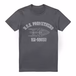 Star Trek Mens Prometheus Athletic T-Shirt - M, Charcoal