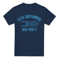Star Trek Mens Enterprise E Athletic T-Shirt - XXL, Navy