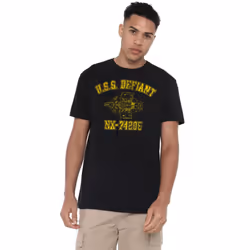 Star Trek Mens Defiant Athletic T-Shirt - M, Black