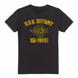 Star Trek Mens Defiant Athletic T-Shirt - L, Black
