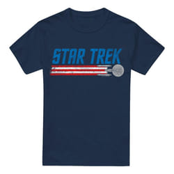 Star Trek Mens Enterprise Americana T-Shirt - XXL, Navy