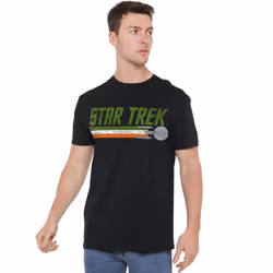 Star Trek Mens Irish Enterprise T-Shirt - XL, Black