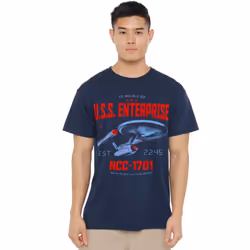 Star Trek Mens Stardate 2245 T-Shirt - 5XL, Navy