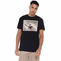 Star Trek Mens Enterprise Kanji T-Shirt - XXL, Black