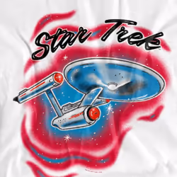 Star Trek Mens Airbrush T-Shirt - 4XL, White