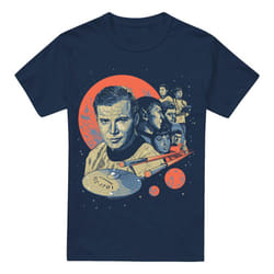Star Trek Mens Poster T-Shirt - M, Navy