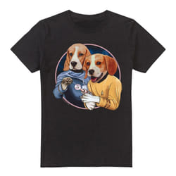 Star Trek Mens Dogs T-Shirt - 4XL, Black