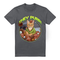 Star Trek Mens The Purr T-Shirt - M, Charcoal