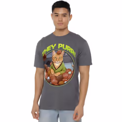 Star Trek Mens The Purr T-Shirt - M, Charcoal
