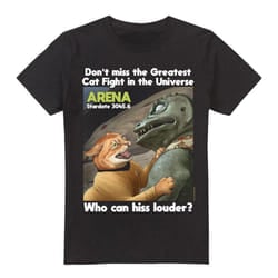 Star Trek Mens Cat Fight T-Shirt - XXL, Black