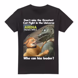 Star Trek Mens Cat Fight T-Shirt - 3XL, Black