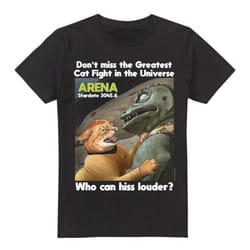 Star Trek Mens Cat Fight T-Shirt - 4XL, Black