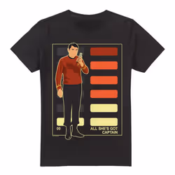Star Trek Mens All She's Got Captain T-Shirt - 3XL, Black