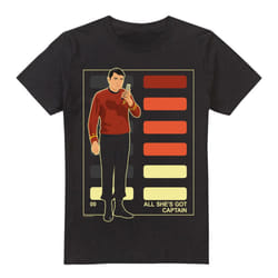 Star Trek Mens All She's Got Captain T-Shirt - 3XL, Black