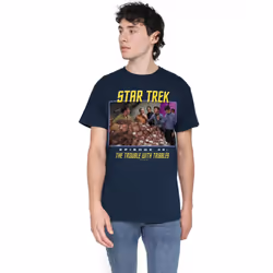 Star Trek Mens The Trouble with Tribbles T-Shirt - XXL, Navy