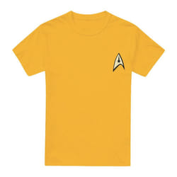Star Trek Mens Command Uniform Foil T-Shirt - L, Gold