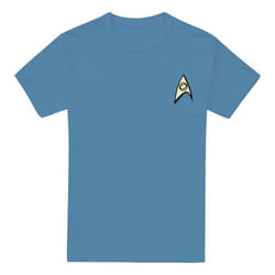 Star Trek Mens Science Uniform Foil T-Shirt - M, Carolina Blue
