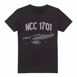 Star Trek Mens The First Enterprise T-Shirt - XXL, Black