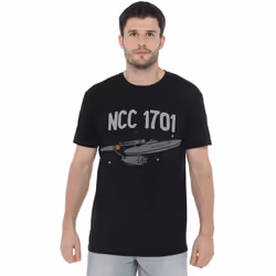 Star Trek Mens The First Enterprise T-Shirt - 4XL, Black