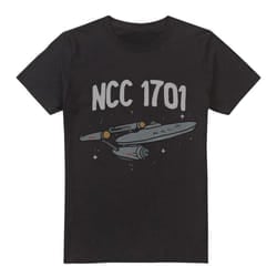 Star Trek Mens The First Enterprise T-Shirt - XL, Black