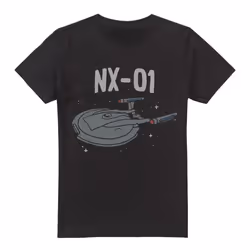 Star Trek Mens The OG NX Class T-Shirt - XL, Black