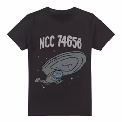 Star Trek Mens The Intrepid Class T-Shirt - XXL, Black