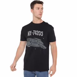 Star Trek Mens The Defiant T-Shirt - XL, Black