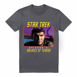Star Trek Mens Balance of Terror T-Shirt - S, Charcoal