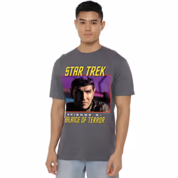Star Trek Mens Balance of Terror T-Shirt - L, Charcoal