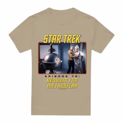 Star Trek Mens Requiem for Methuselah T-Shirt - M, Safari Green