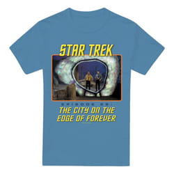 Star Trek Mens Edge of Forever T-Shirt - M, Carolina Blue