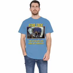 Star Trek Mens Edge of Forever T-Shirt - M, Carolina Blue